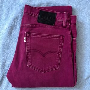 Levi's 513 Jeans Maroon